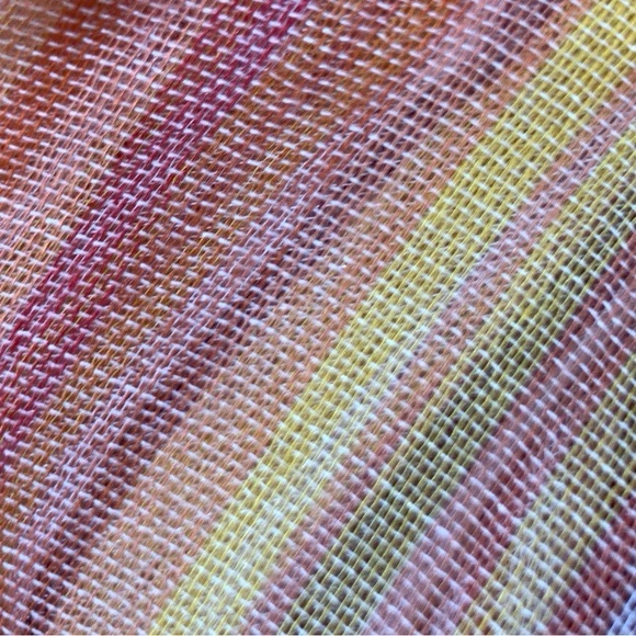 Nordstrom Modal &Silk Scarf in Striped Orange - Picture 6 of 7